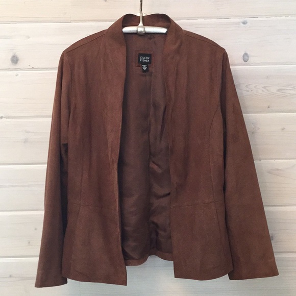 eileen fisher suede jacket